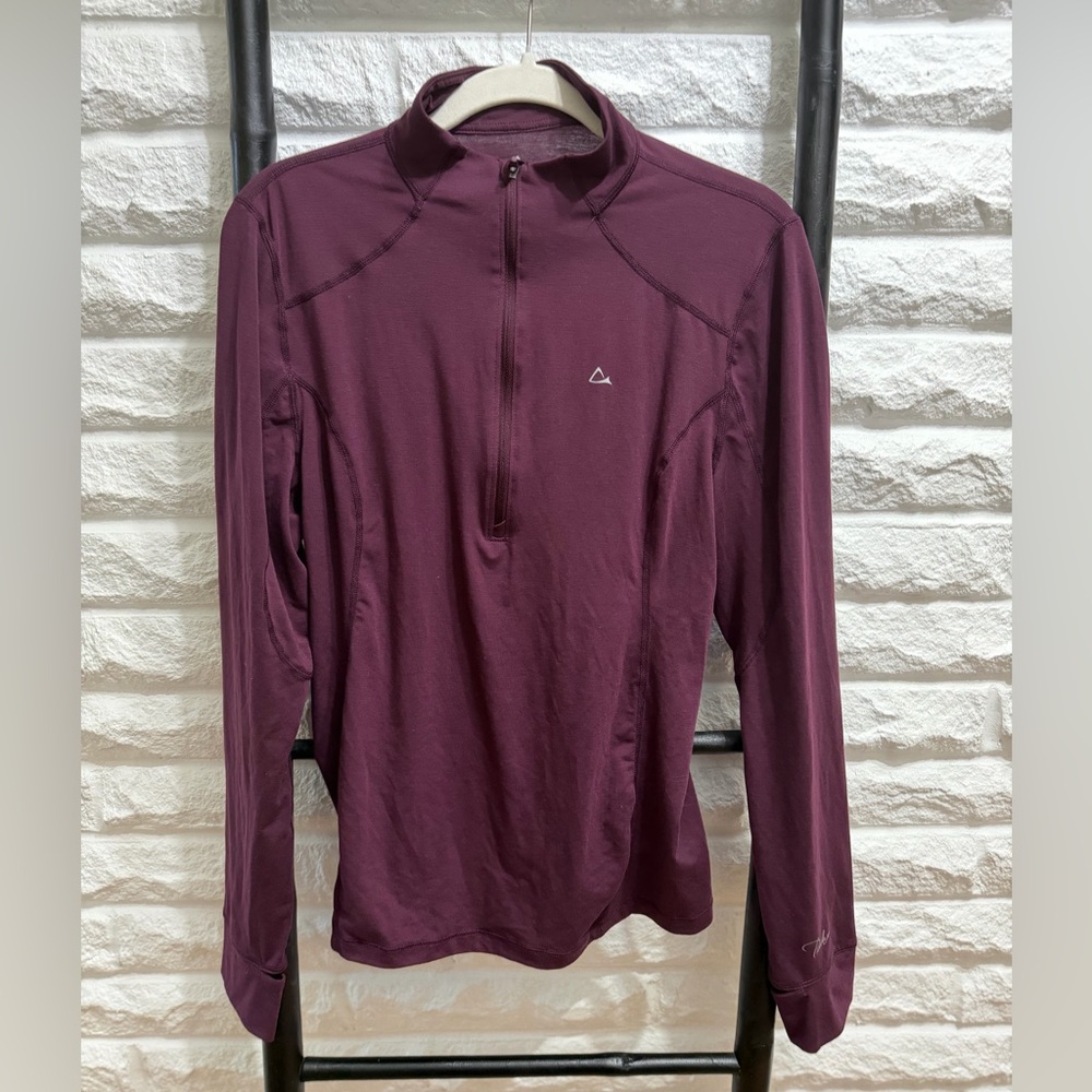 Paradox Plum Quarter-Zip Athletic Pullover